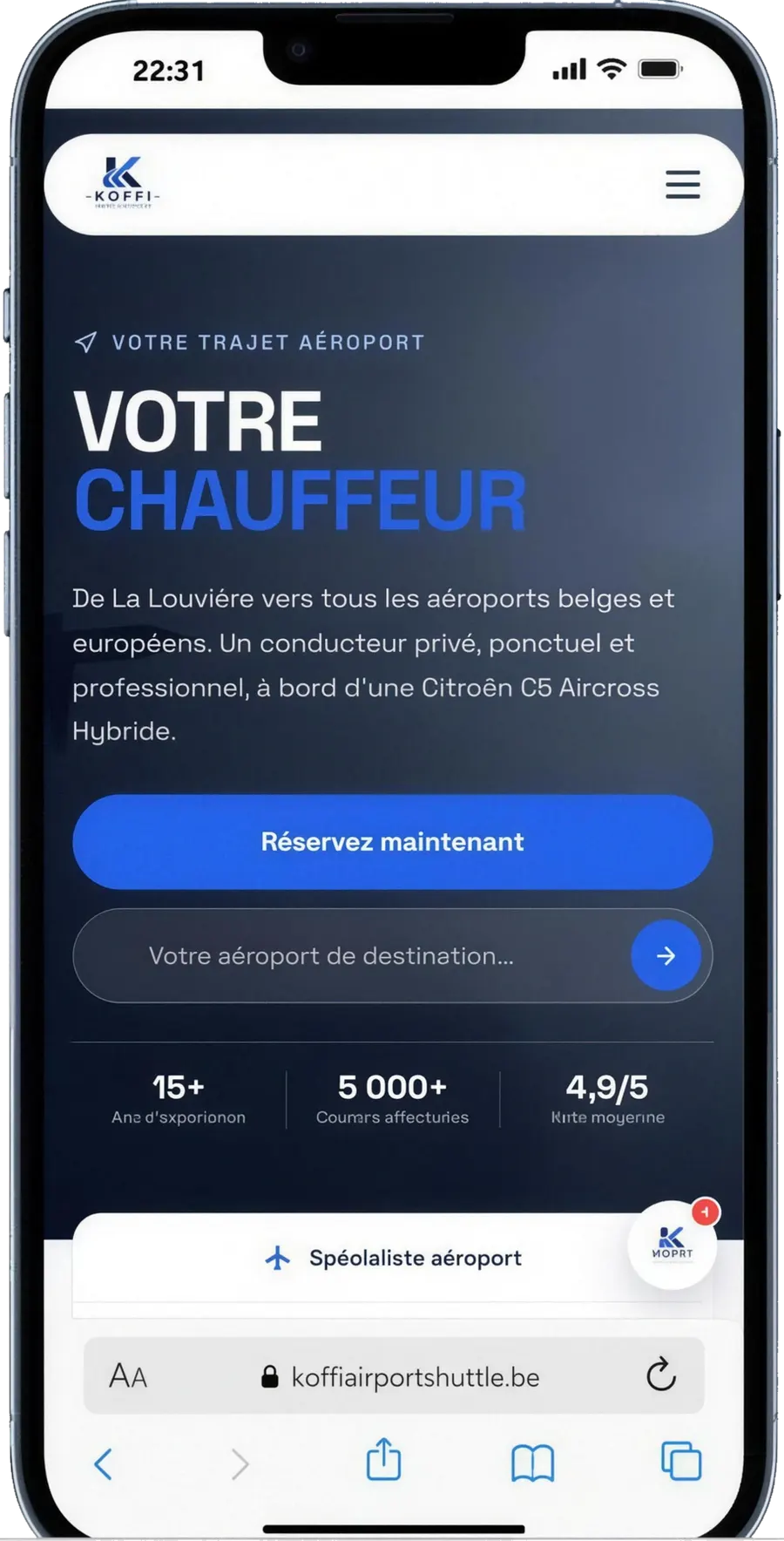 Koffi Airport Shuttle, mobile 1