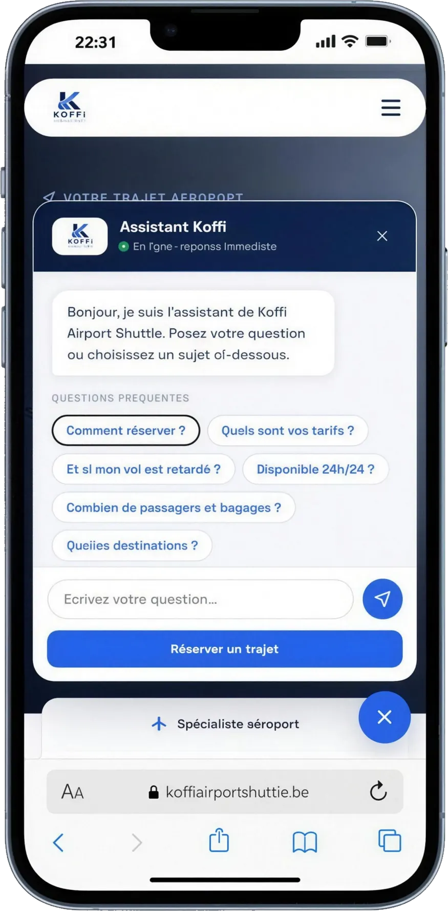 Koffi Airport Shuttle, mobile 2