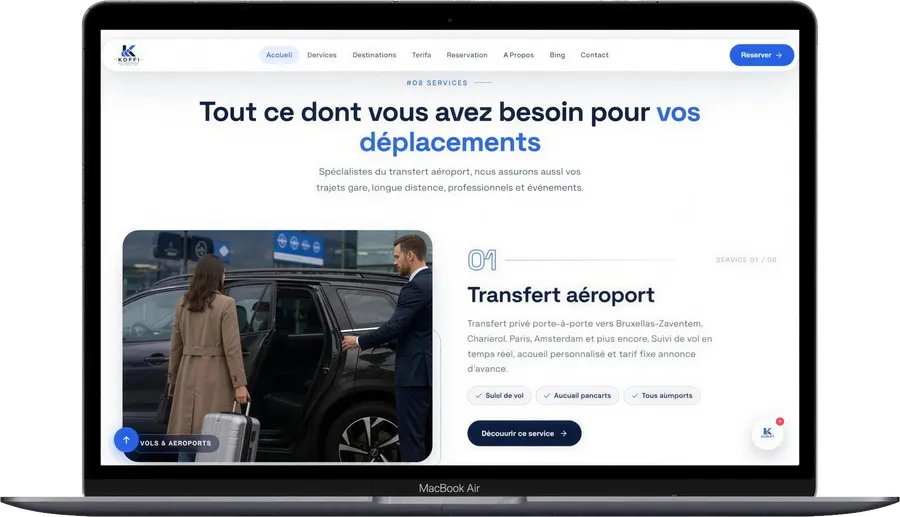 Koffi Airport Shuttle, web