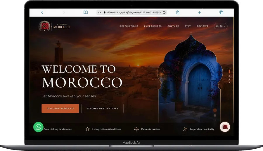 Welcome to Morocco, web