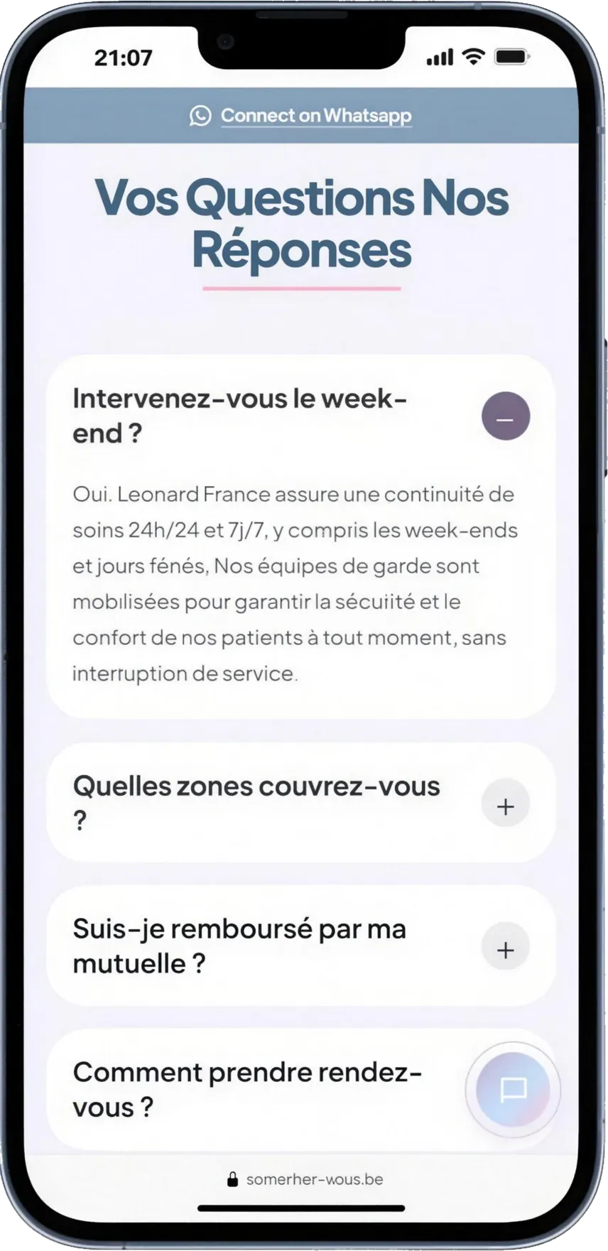 Soins Chez Vous, mobile 3